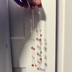 Elegant Pink Beaded Necklace